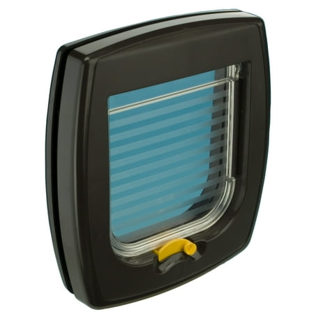 Ferplast 2-Way Locking Cat & Dog Door | Brown, Small