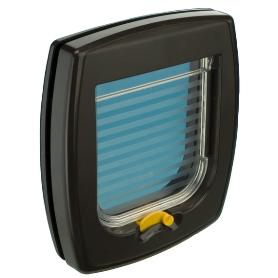 Ferplast 2-Way Locking Cat & Dog Door | Brown, Small