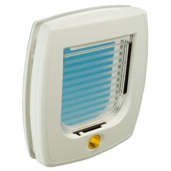 Ferplast 4-Way Locking Cat & Dog Door | White, Small