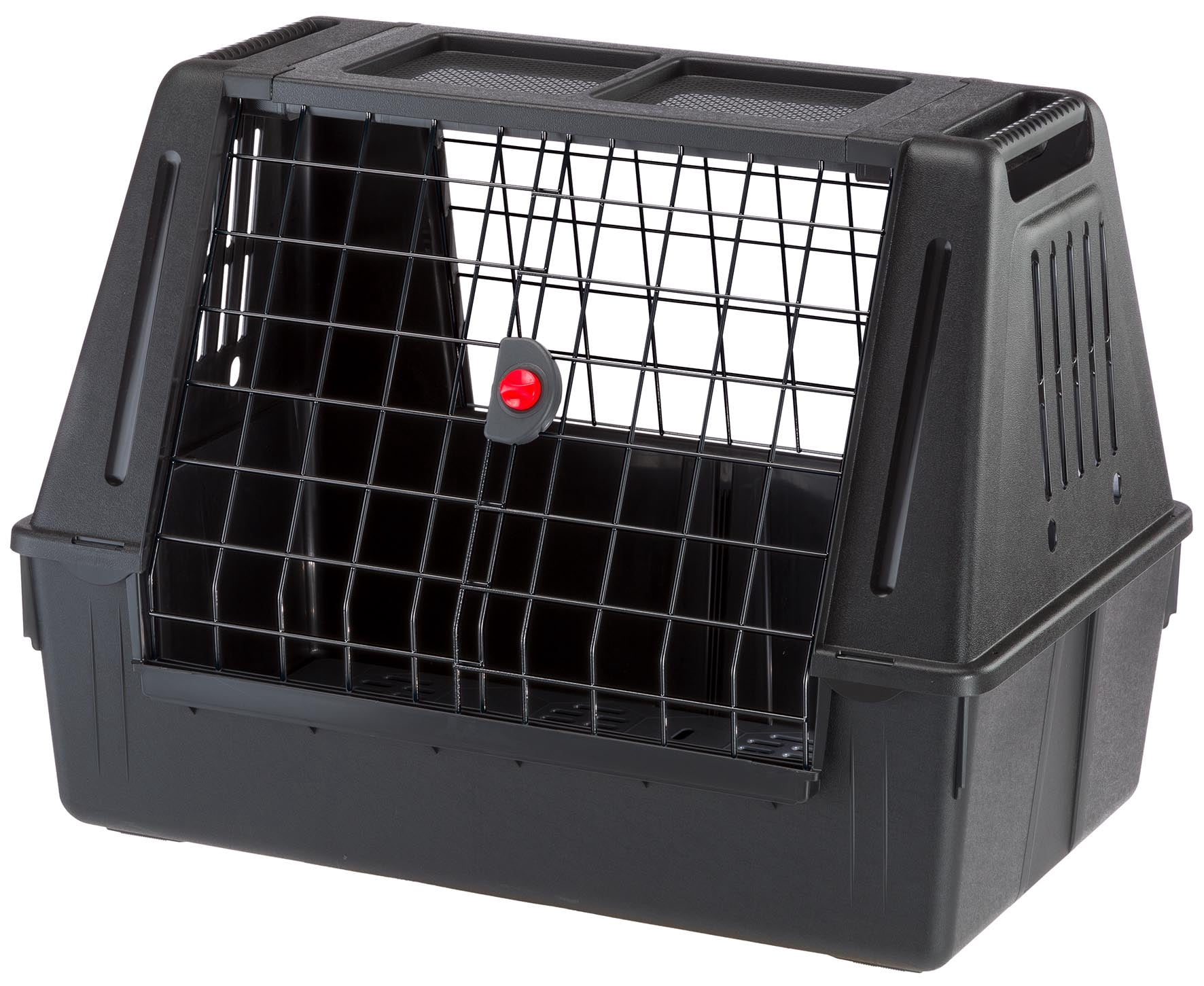 Ferplast Atlas Scenic Small Dog & Cat Pet Kennel for SUV & Hatchback Vehicles, Black