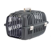 Ferplast Jet Pet Carrier: Value Dog Carrier Suitable for "XS" Dog Breeds & Small Cats, 22L x 14.5W x 13H inches, Gray