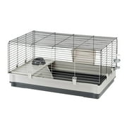 Ferplast Krolik Rabbit Cage | 39.4L x 23.6W x 19.7H Inches | Gray & Black