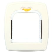 Ferplast Plastic 2-Way Locking Cat & Dog Door, White, Small