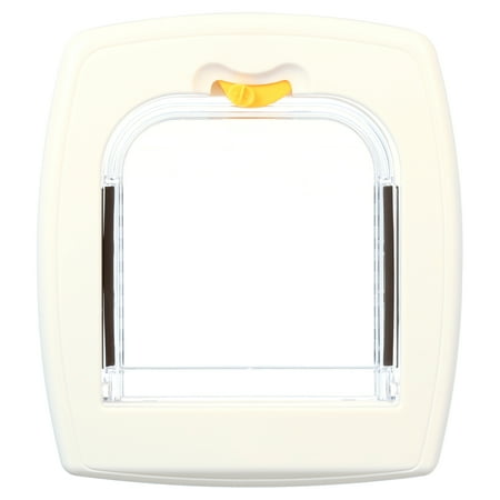 Ferplast Plastic 2-Way Locking Cat & Dog Door, White, Small