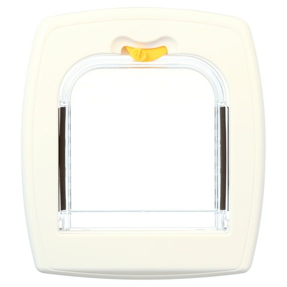 Ferplast Plastic 2-Way Locking Cat & Dog Door, White, Small