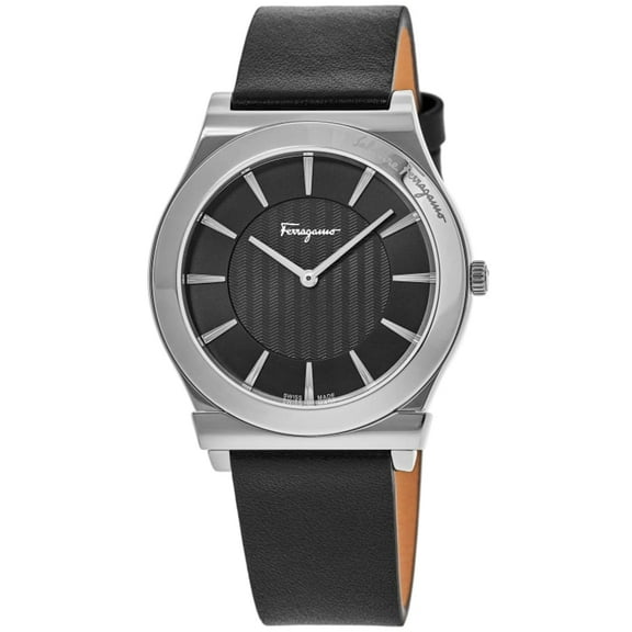 Ferragamo 1898 Slim Quartz Black Dial Men's Watch SFPE00519