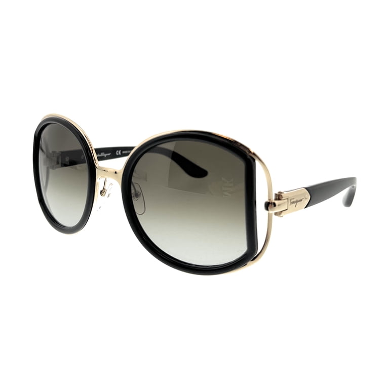 Salvatore Ferragamo Women's Grey Round Sunglasses with Gradient