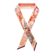 Ferragamo Felini Print Silk Scarf, Pink
