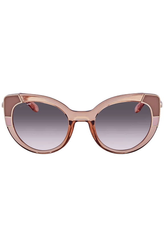 Ferragamo Ladies 52 mm Pink Crystal Sunglasses SF890S-290