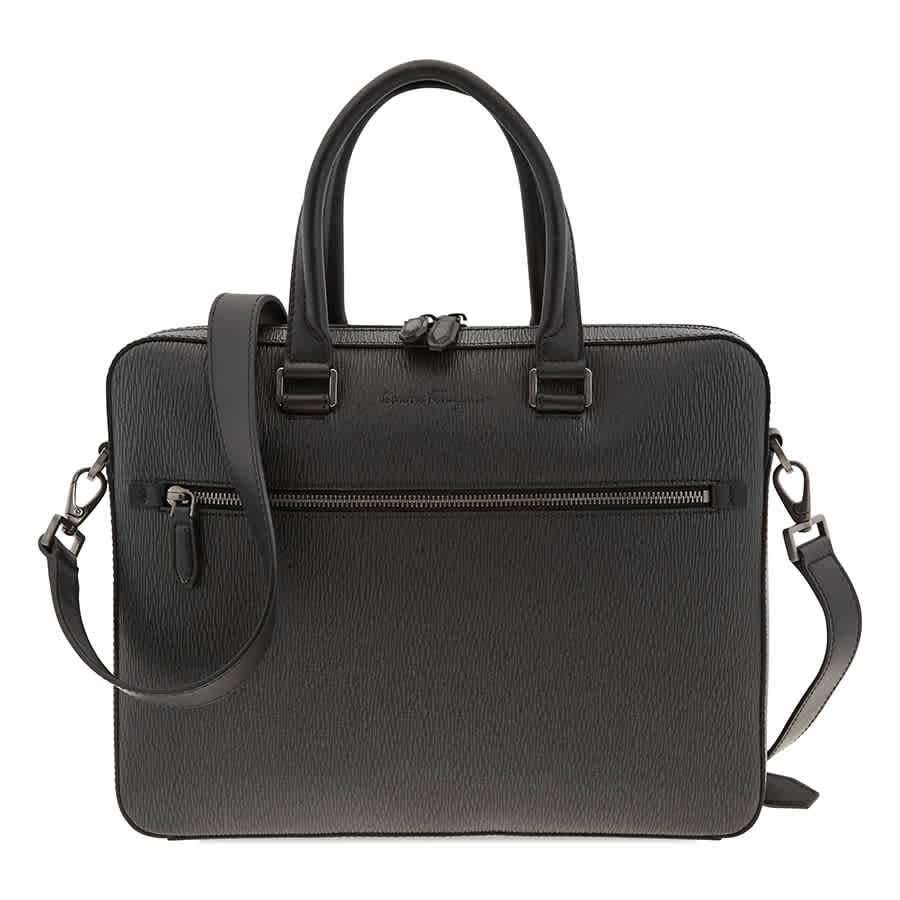 Ferragamo Revival Black Briefcase