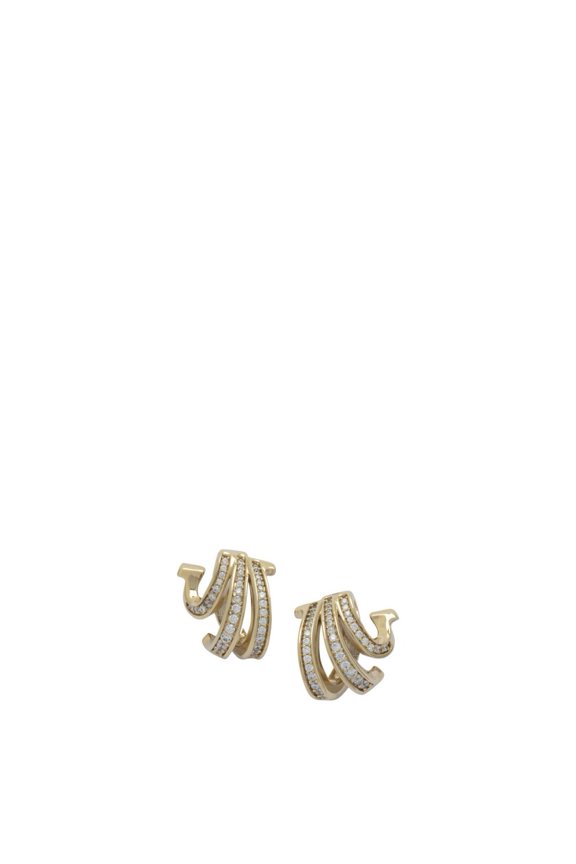 "Triplo Gancini" Earrings Gold