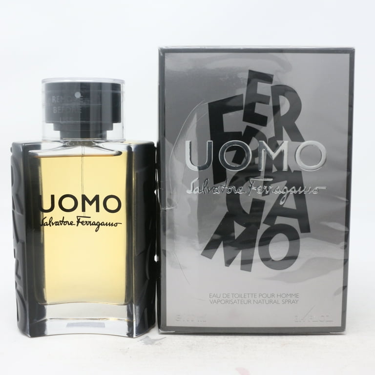 Salvatore Ferragamo Uomo EDT Spray, 3.4 oz (100 ml), Amber