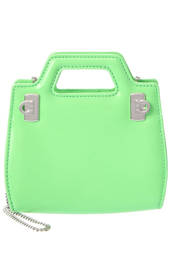 Wanda Leather Micro Bag, Green