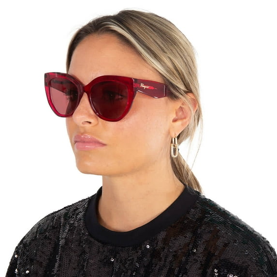 Ferragamo Women's SF1061S 56mm Sunglasses, Red