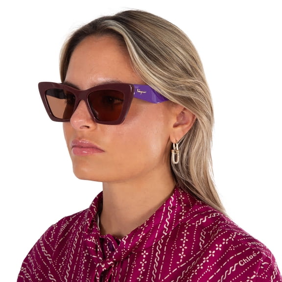 Ferragamo Women's SF929S 55mm Sunglasses, Brown