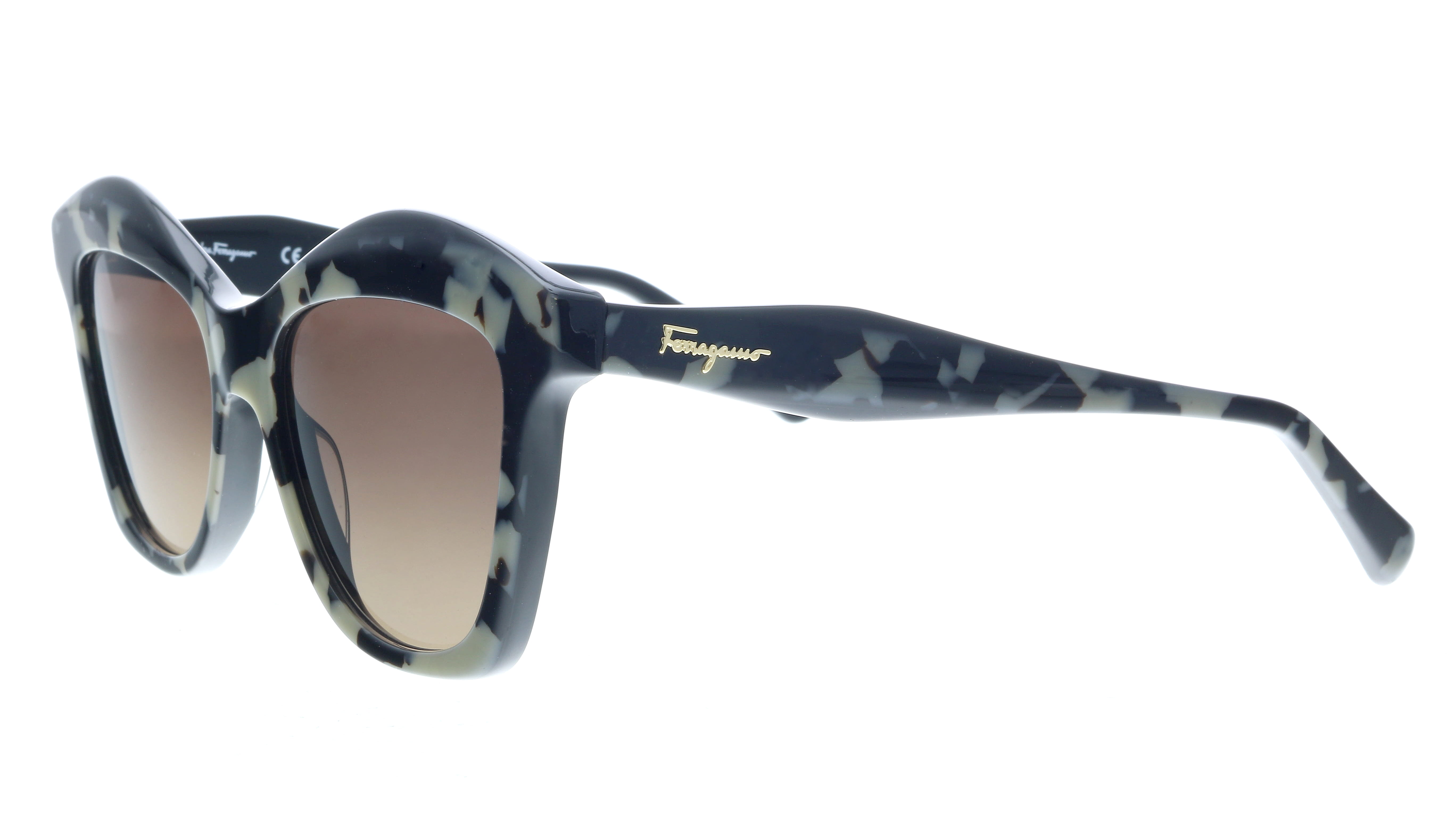 SALVATORE FERRAGAMO SF941S Cat Eye Sunglasses NEW Black Gray Made In Italy Salvatore Ferragamo Taupe Havana Rectangle SF941S 282  main image 2