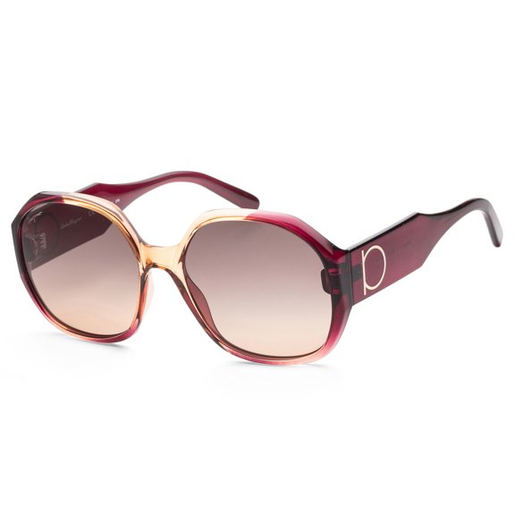 Ferragamo Women's SF943S-6018212 Fashion 60mm Wine Caramel Sunglasses