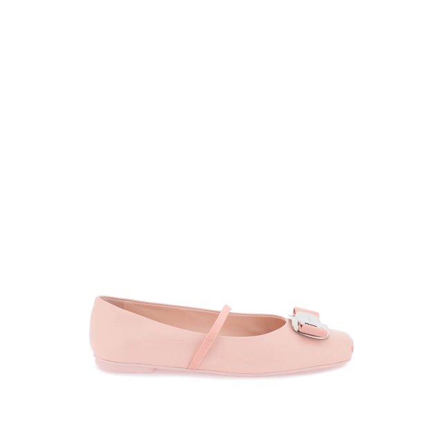 Ferragamo Zina Ballet Flats With New Vara Plate Women - Walmart.com