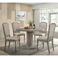 thumbnail image 1 of Ferran Wood Pedestal Dining Table Set in Reclaimed Gray, 1 of 9