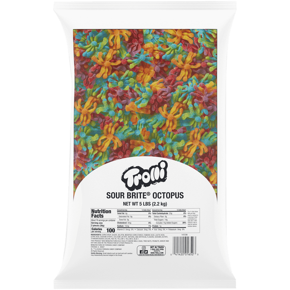 Ferrara Bulk Trolli, Octopus, Assorted Flavors, 5 Lb