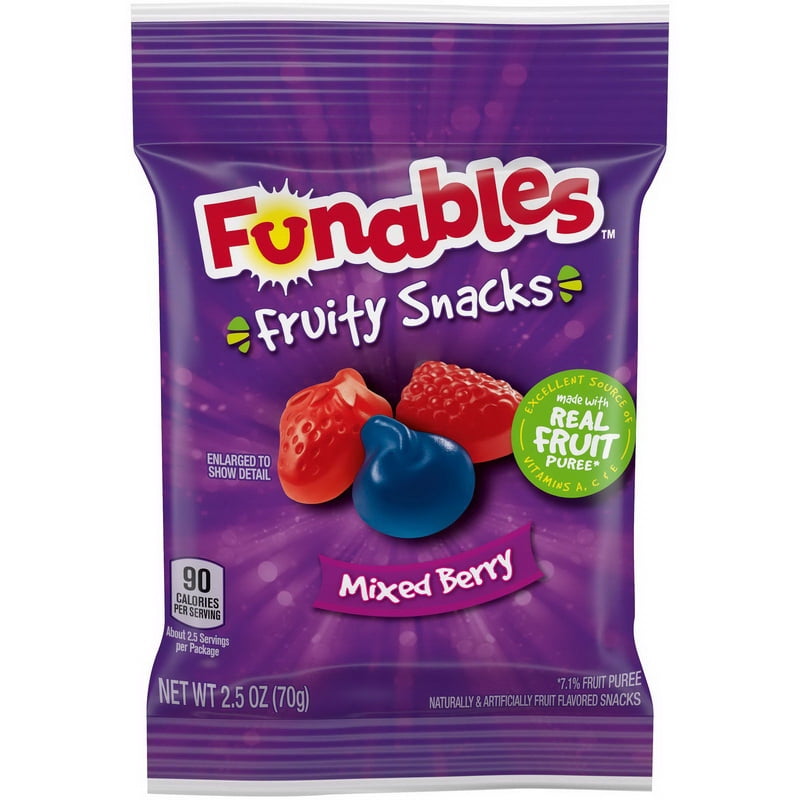 Ferrara Funables Gluten Free Mixed Berry Fruit Snacks 2.5 oz 48/Carton ...