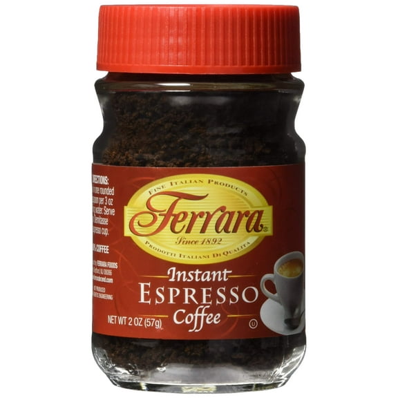 Ferrara Instant Espresso Coffee, 2 Oz (Pack of 12)