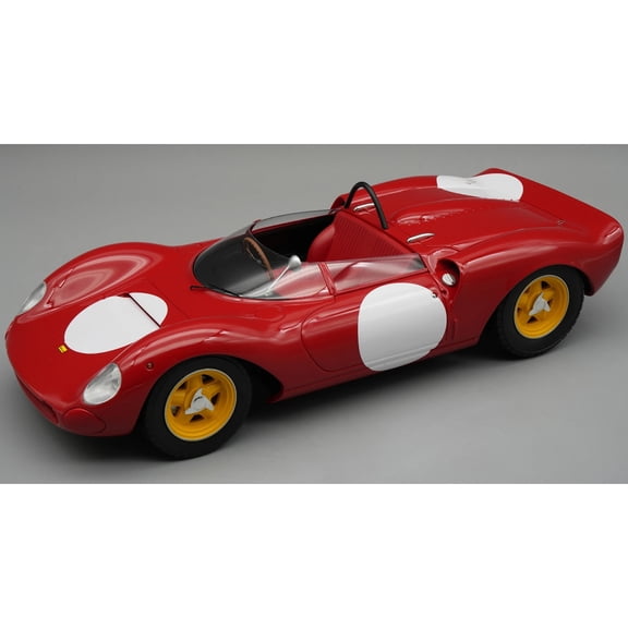 Ferrari 206 Dino SP "Press Version SEFAC" (1965) Red w/ Blank Number Graphics "Mythos Series" 1/18 Model Car by Tecnomodel