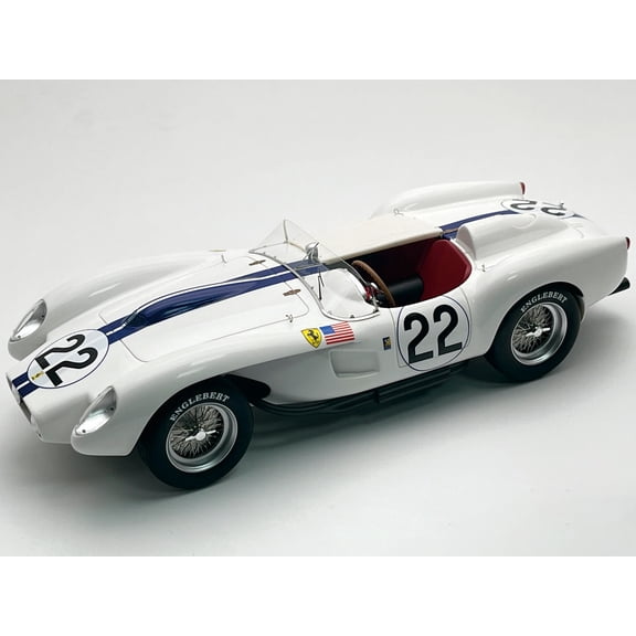 Ferrari 250 TR Pontoon-Fender #22 "Team Ed Hugus" "24 Hours of Le Mans" (1958) w/Case 1/18 Model Car by Tecnomodel.