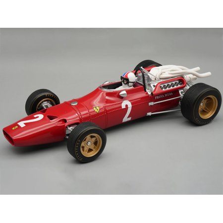 Ferrari 312/67 #2 Chris Amon F1 "Italian GP" (1967) "Mythos Series" with Figure and Display Case 1/18 Model Car by Tecnomodel