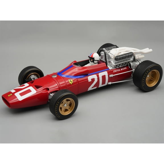 Ferrari 312/67 #20 Chris Amon 3rd Place F1 "Monaco GP" (1967) "Mythos Series" with Figure and Case 1/18 Model Car by Tecnomodel