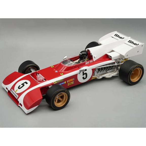 Ferrari 312 B2 #5 Jacky Ickx F1 "South African GP" (1972) "Mythos Series" with Figure and Case 1/18 Model Car by Tecnomodel