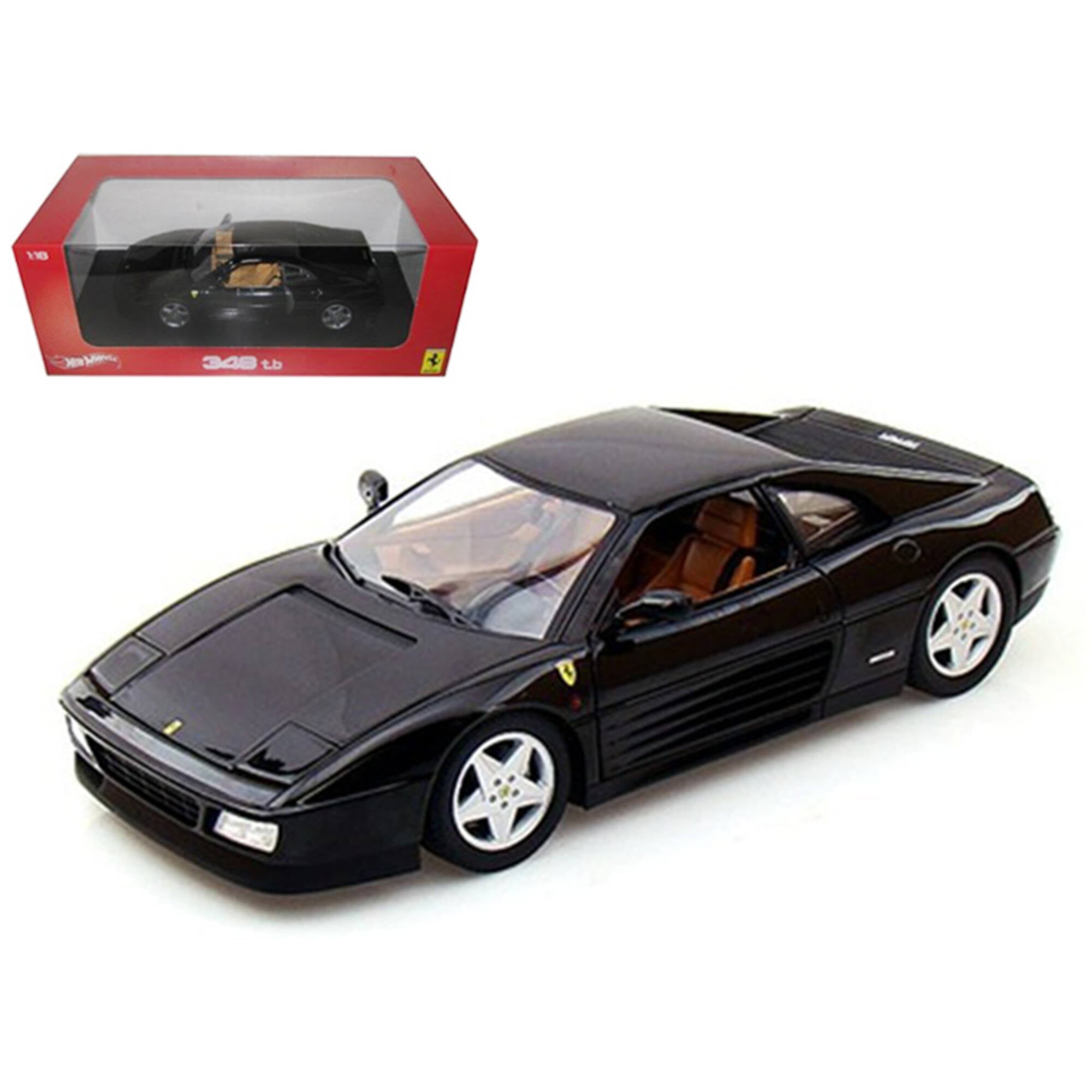 Ferrari 348 TB 1989 ブラック ミニカー Ferrari 348 TB Black 1/18 Diecast Car Model by Hotwheels - Walmart.com