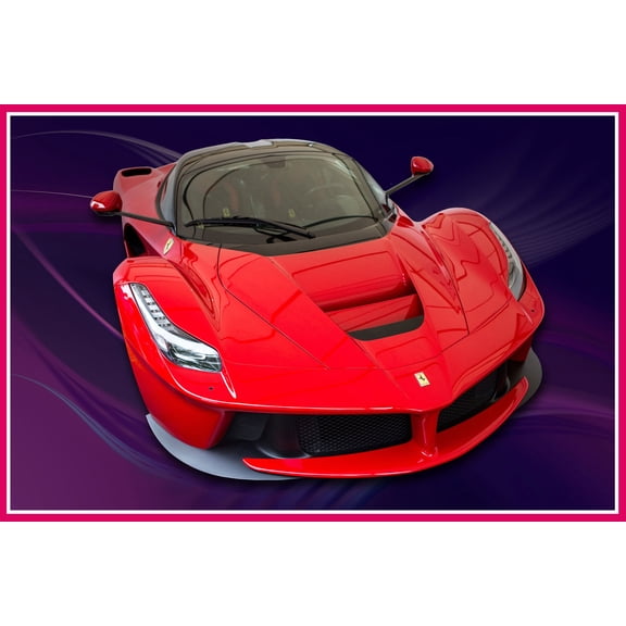 Ferrari 4.5-Liter 24"x36" Poster Sports Cars V8 458 Front View. Art Print