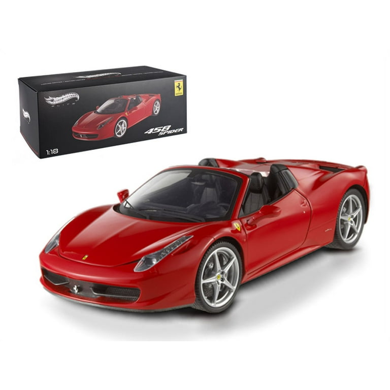 ホットウィール1/18 フェラーリ458スパイダー　赤 楽天市場】FERRARI フェラーリ 458 spider 赤 hotwheels ホット