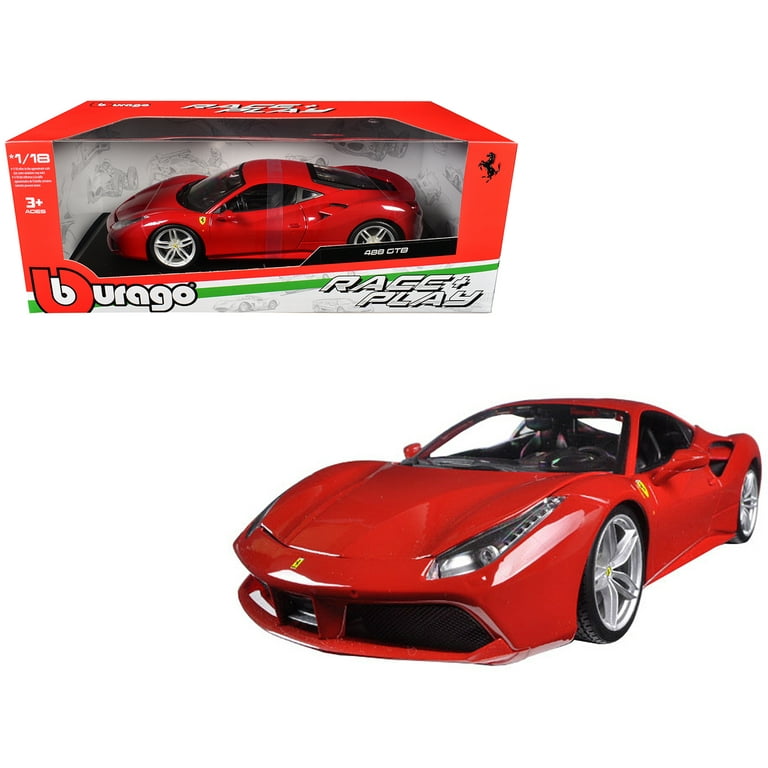 Bburago Ferrari 488 GTB Red 1/18 Diecast Model Car - Collector's