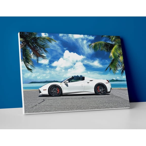 Ferrari 488 Spider Poster or Canvas Wall Art
