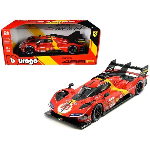 Ferrari 499P #51 "Ferrari AF Corse" Winner "24 Hours of Le Mans" (2023) "Racing" Series 1/18 Diecast Model Car by Bburago