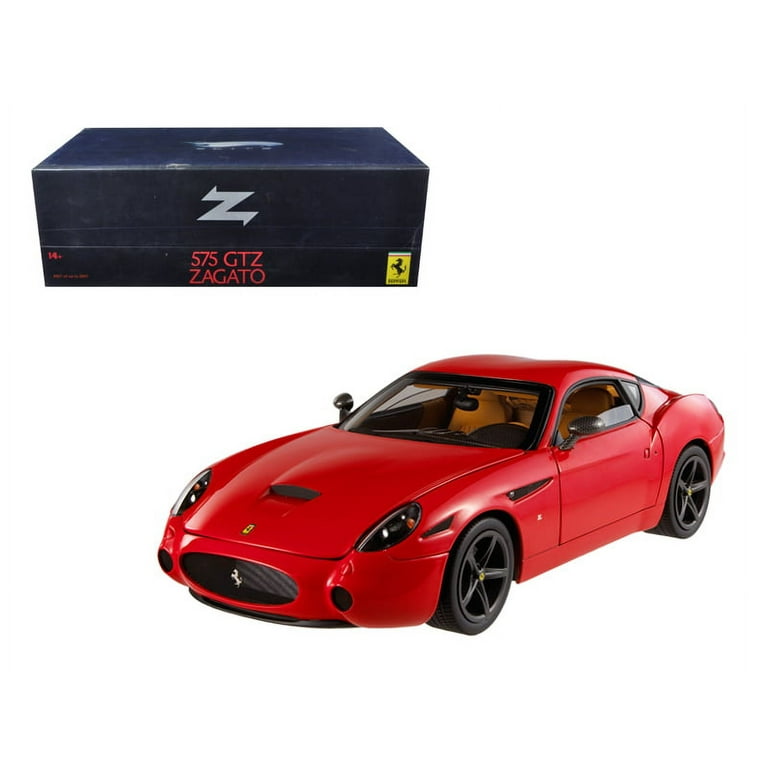 FERRARI 575 GTZ ZAGATO COUPE GRAY 1:18 by HOT WHEELS ELITE
