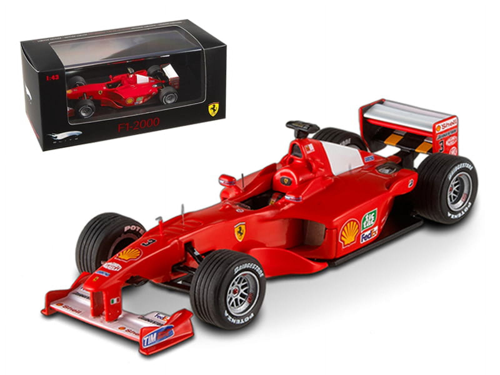 Hotwheels Elite 1/43 Ferrari F1-2000, Schumacher Diecast Model