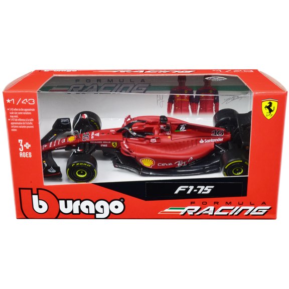 Ferrari F1-75 #16 "Ferrari Racing" F1 World Championship (2022) "Formula Racing" Series 1/43 Diecast Model Car by Bburago
