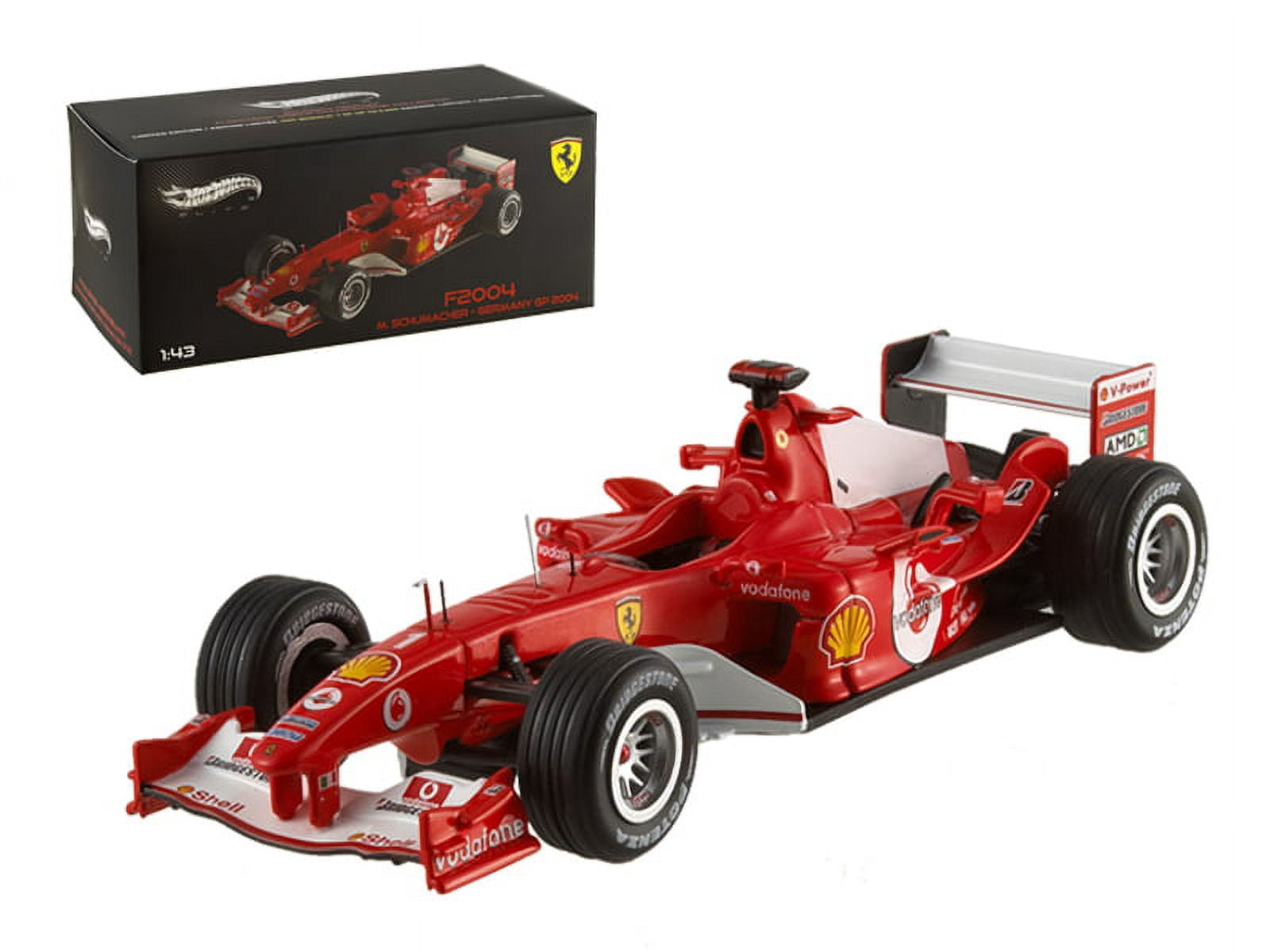 限定 HW 1/18 Ferrari F2004 #1シューマッハ 300Pcs Ferrari F2004 Michael Schumacher Germany GP 2004 E - Walmart.com