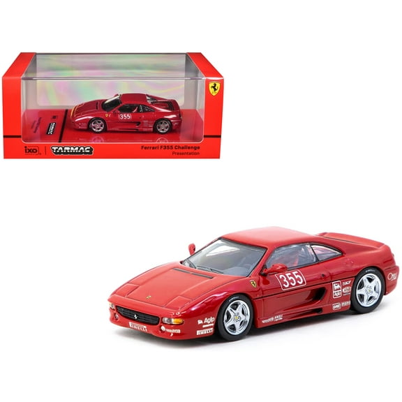Ferrari F355 Challenge #355 "Presentation" Red "Hobby64" Series 1/64 Diecast Model Car by Tarmac Works