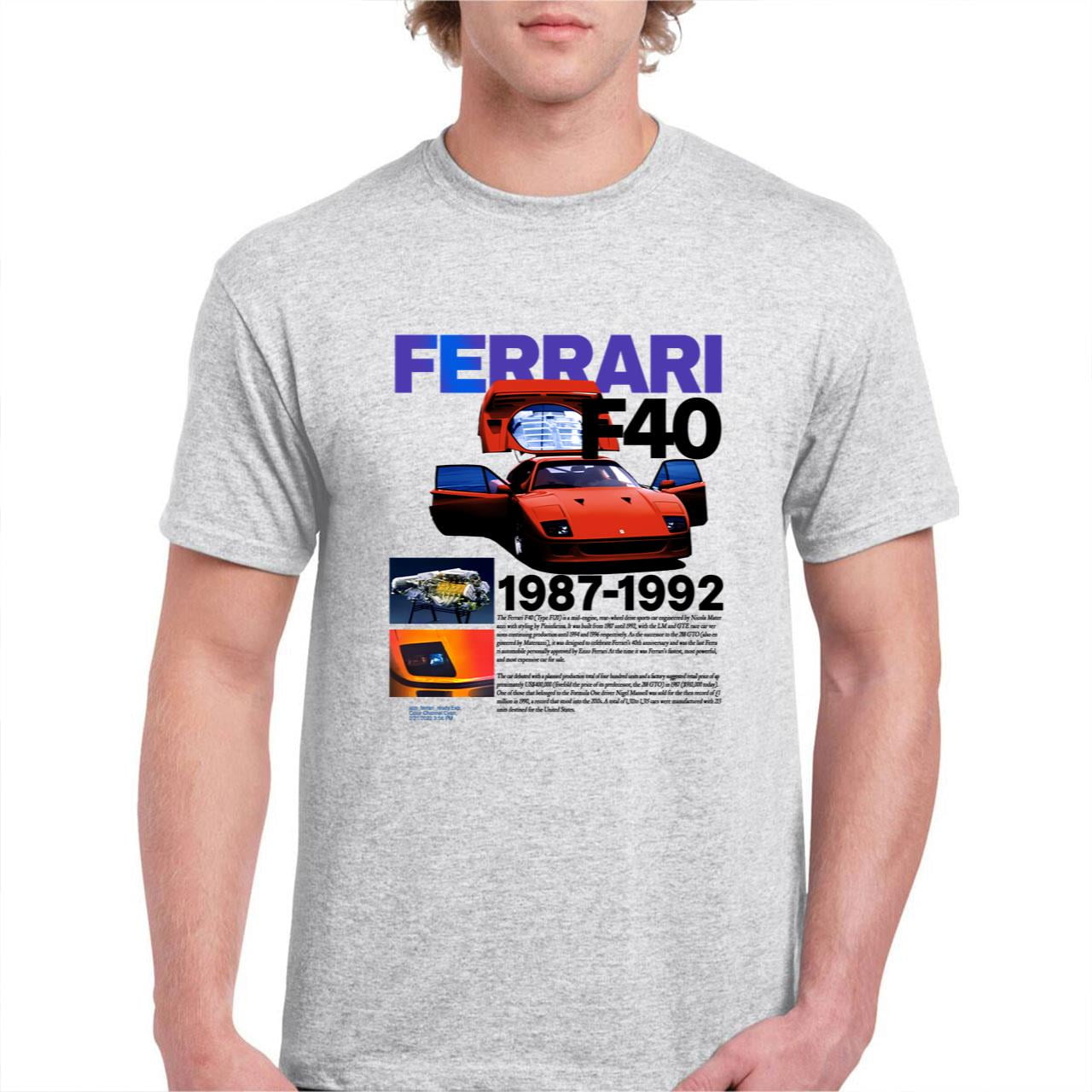 Ferrari F40 Vintage Car T Shirt Walmart