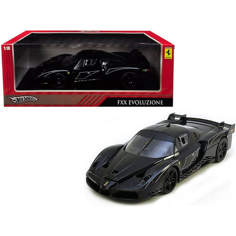 Ferrari FXX Evoluzione Black 1/18 Diecast Model Car by Hotwheels 