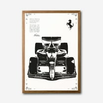 Ferrari Formula 1 Monochrome Canvas Wall Art – Modern Racing Car Decor