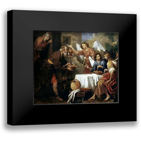 Ferrari, Gaudenzio 13x12 Black Modern Framed Museum Art Print Titled - Abraham and The Three Angels