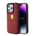 thumbnail image 1 of Ferrari Hard Case Leather Stitched Line for iphone 15 Pro 6.1" Red - FEHCP15LRDUR, 1 of 4