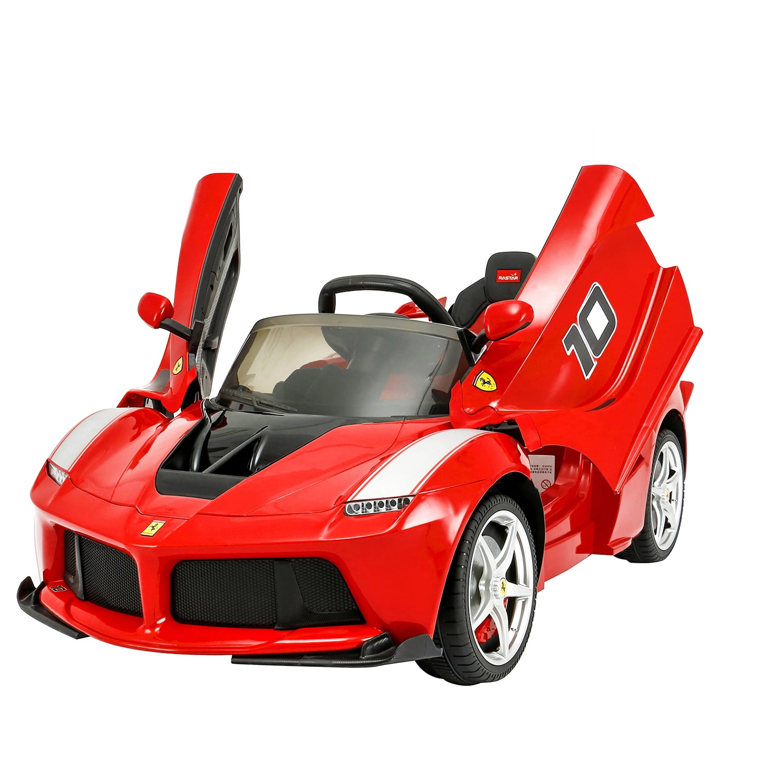 Ferrari Laferrari 12V Kids Ride On Car Electric Vehicle with Remote Control Leather Seat Openable Scissor Doors Racing Steering Wheel MP3