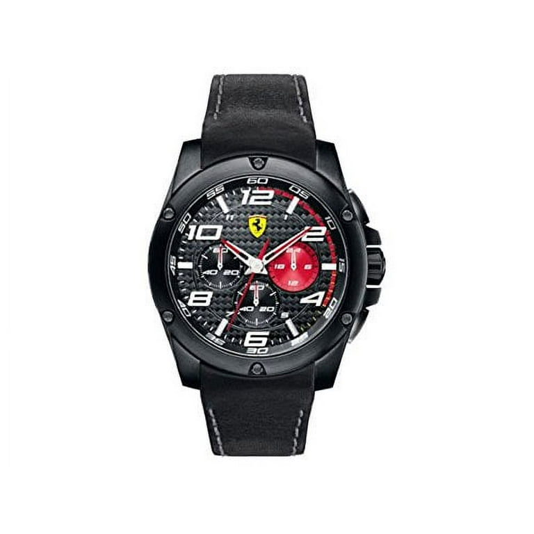 Ferrari Men's Scuderia Paddock Chronograph Black Dial Black