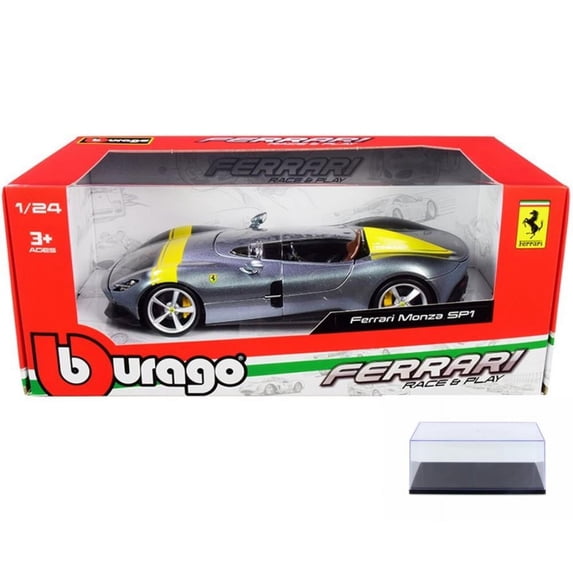 Ferrari Monza SP1, Silver - Bburago 18-26027SIL - 1/24 scale Diecast Model Toy Car